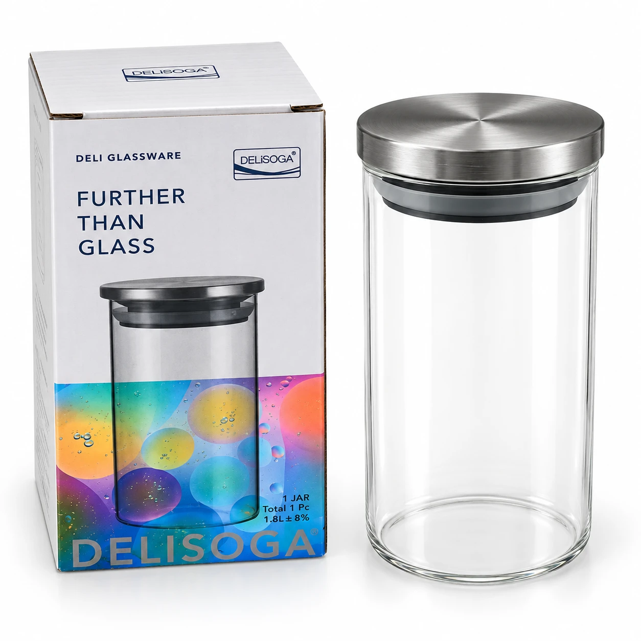 Premium Airtight Glass Storage Jar - view 2